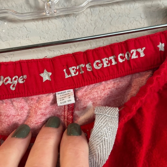 Pj Salvage. S. Flannel red lounge pants with stars.Great condition.make an offer - Picture 4 of 6